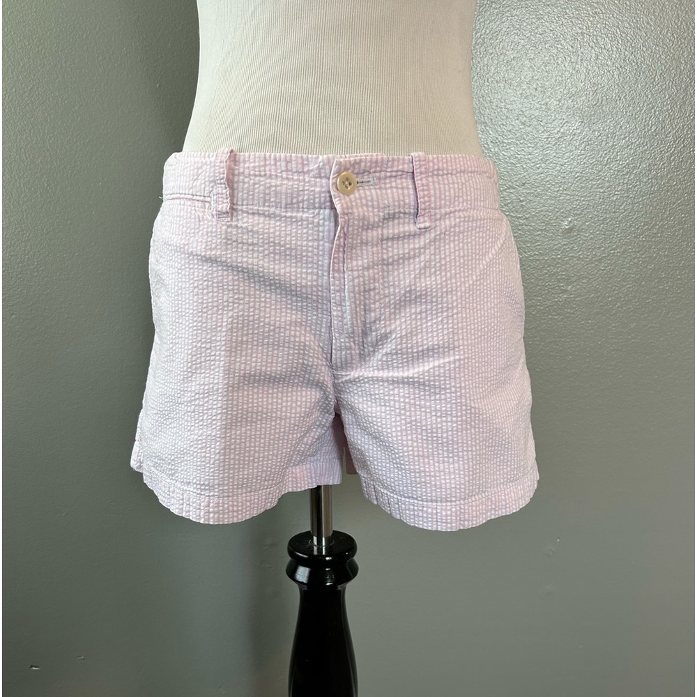 Women's Pink Seersucker Shorts